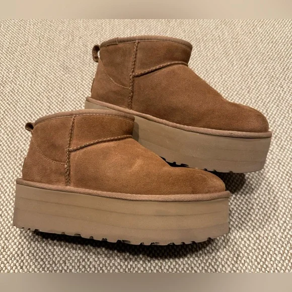 UGG Classic Ultra Mini platform boots in chestnut